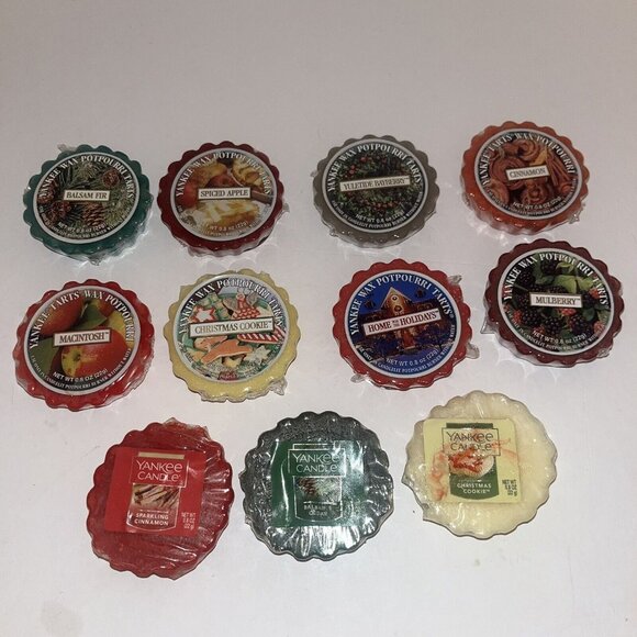 Yankee Candle Tarts 22g Lot of 11 Mixed Fall & Winter Holiday Scents See below - Picture 1 of 9